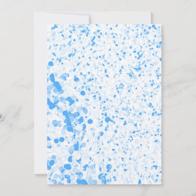 Convites Textura Splatter - Azul (Frente)