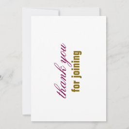 Convites thank you card