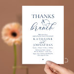 Convites Thanks A Brunch, Modern Classy Wedding<br><div class="desc">Elegantly announce your happily ever after with our modern black and white theme, modern classy wedding elopement celebration invitation card, "Happily Ever After Brunch". Tailored for couples continuing their love story, this invitation strikes a perfect balance of sophistication and charm, setting the scene for an unforgettable event. Featuring a modern...</div>