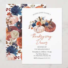 Convites Thanksgiving Dinner Pumpkins Invitation