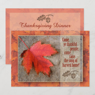 Convites Thanksgiving  outono  Colheita