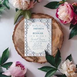 Convites That’s Amore Italian Tiles Hearts Wedding