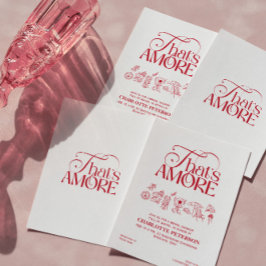 Convites That’s Amore Red Bridal Shower invitation