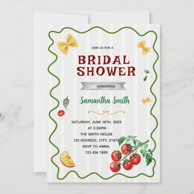 Convites That's Amore Bridal Shower invitation (Frente)