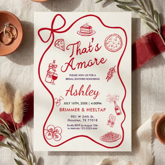 Convites That's Amore Bridal Shower Invitation (Criador carregado)