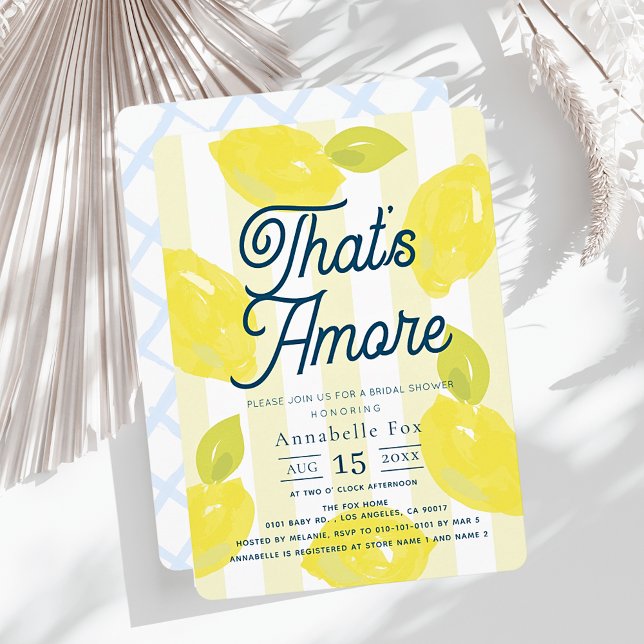 Convites That's Amore Hand-Painted Lemon Bridal Shower (Criador carregado)