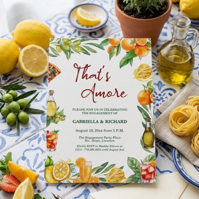 Convites That's Amore Italian Citrus Engagement Party (Criador carregado)