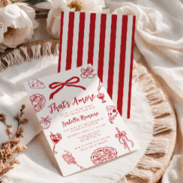 Convites That's Amore Italian Hand drawn Bridal Shower
