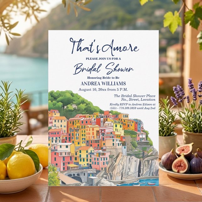 Convites That's Amore Italian Riviera Bridal Shower (Criador carregado)