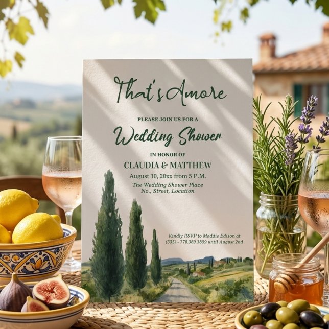 Convites That's Amore Italian View Wedding Shower (Criador carregado)
