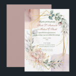 Convites The Aureate Frame Floral Greenery Wedding<br><div class="desc">Customize for your event</div>