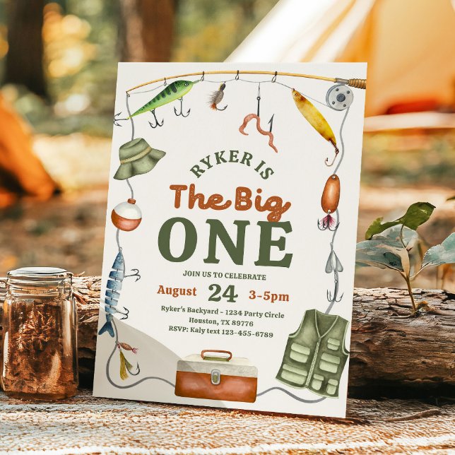 Convites The Big One Fishing Birthday Invitation (Criador carregado)