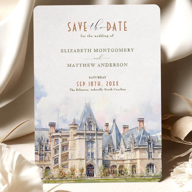 Convites The Biltmore Asheville NC Viagem Save-the-Date (Criador carregado)