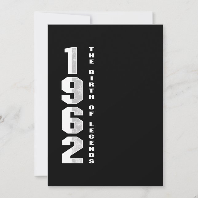 Convites The Birth Of Legends 1962 58 th Birthday Gift (Frente)