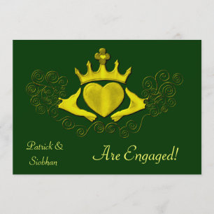 Convites The Claddagh (Dourado)