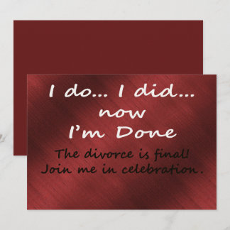 Convites The Divorce is Final