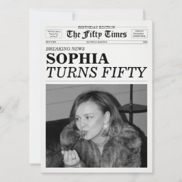 Convites The Fifty Times Newspaper 50th Birthday Party