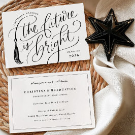Convites The Future is Bright Graduation Invitation Card