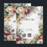 Convites The Gilded Secret Garden Floral Glam Wedding<br><div class="desc">Thank You Card. Check out other items in this matching suite.</div>