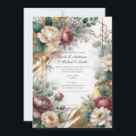 Convites The Gilded Secret Garden Floral Glam Wedding<br><div class="desc">Customize for your event</div>