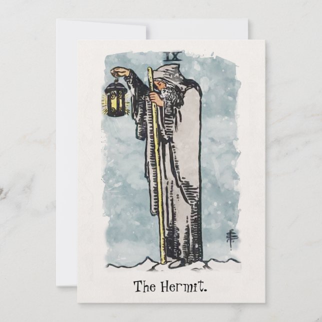 Convites The Hermit Tarot Card Painting (Frente)