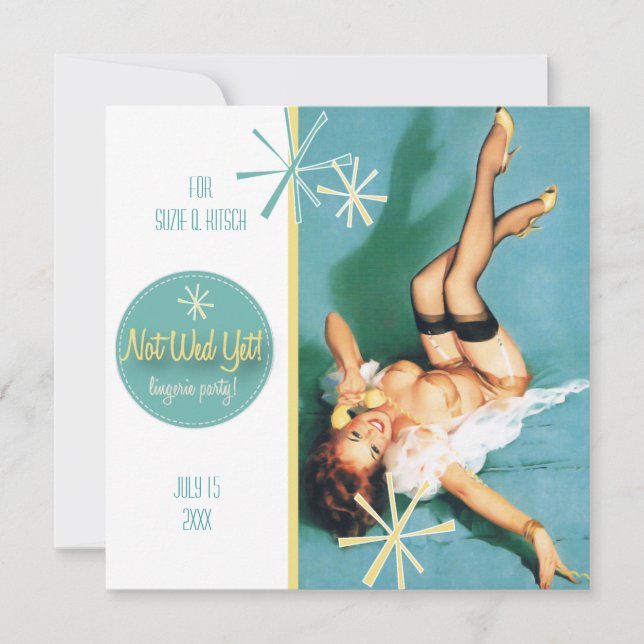 Convites The Kitsch Bitsch : Ainda Não A Wed! Partido da Fu (Frente)