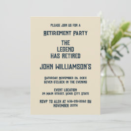 Convites The Legend Has Retired funny retirement