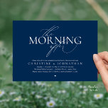 Convites The Morning After, Post Wedding Brunch Elopement<br><div class="desc">Announce your happily ever after in style with our modern elegant minimal script design, in classy navy blue theme, wedding post-wedding elopement "the morning after" invitation card. Our Happily Ever After Brunch party celebration Invitation card is ideal for couples who have decided to elope and want to host a party...</div>