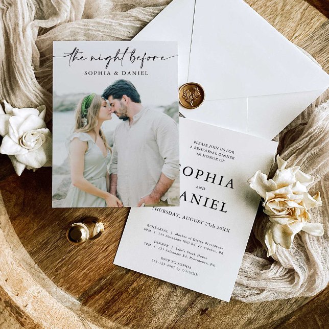 Convites The Night Before Rehearsal Dinner Invitation (Criador carregado)