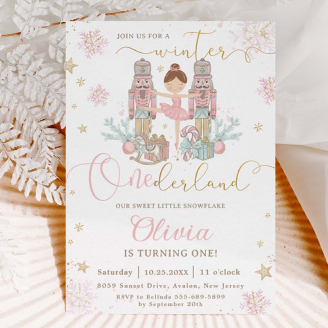 Convites The Nutcracker Winter Onederland 1st Birthday  (Criador carregado)