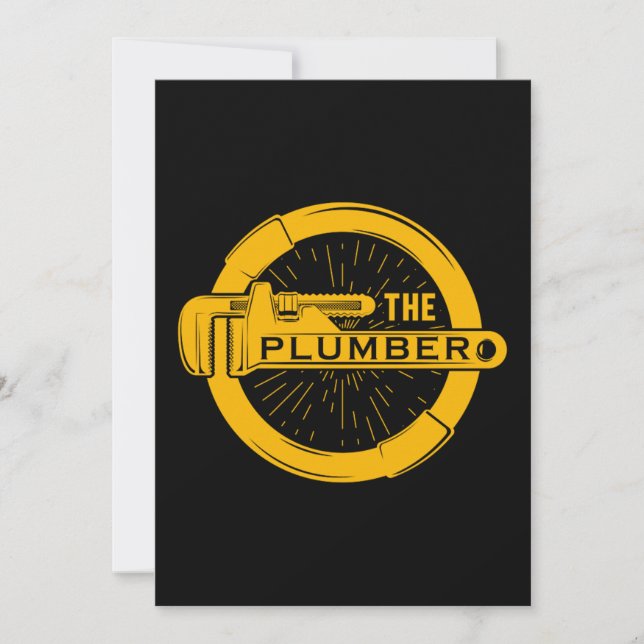 Convites The Plumber Plumbing Pipe Craft Profession Gift (Frente)