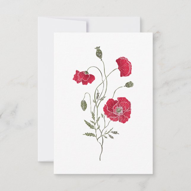 Convites The Red Poppie (Frente)