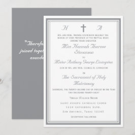 Convites The Refined Catholic Silver Wedding