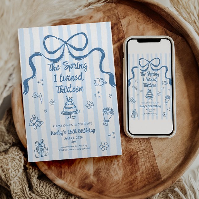 Convites The Spring I turned 13 Birthday Invitation (Criador carregado)
