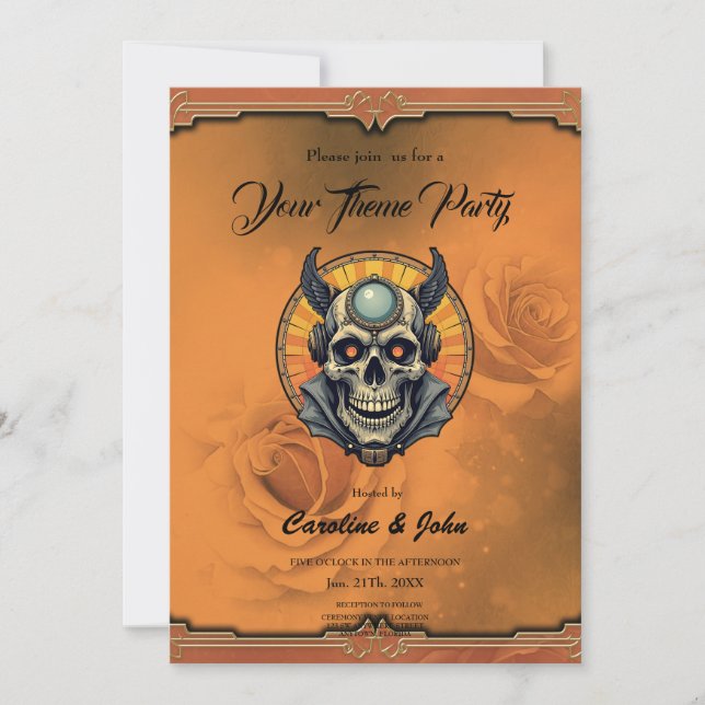 Convites The winged skull.  (Frente)