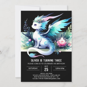Convites Theme Modern Dragon Birthday