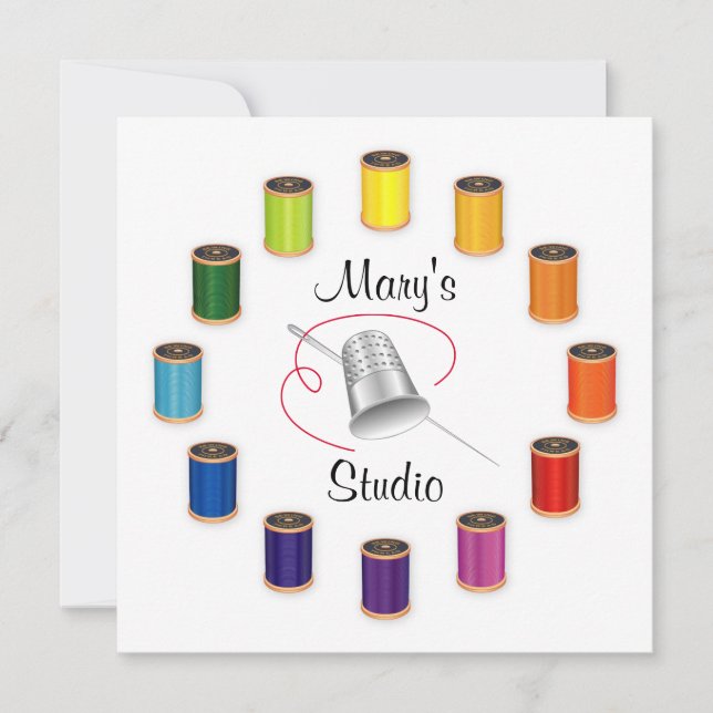Convites Threads, Agulhas e fios de costura (Frente)