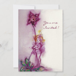 Convites THUMBELINA 2,creme roxo rosa