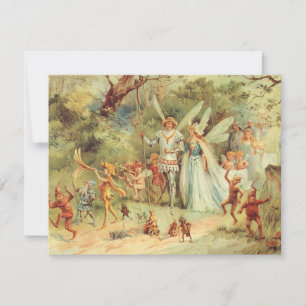 Convites Thumbelina e Prince Wedding, Vintage Fairy Tales