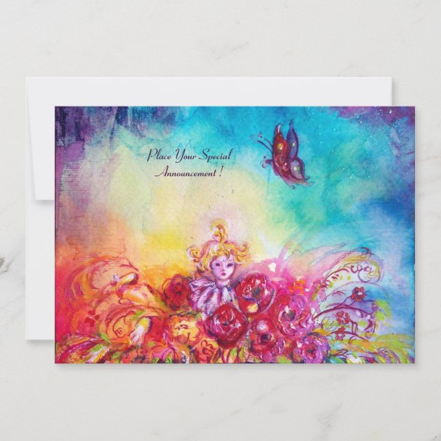 CONVITES THUMBELINA, FLOWER BASKET E BUTTERFLY (Frente)