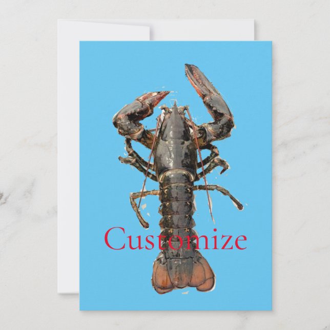 Convites Thunder_Cove, lagosta fresca de madeira (Frente)