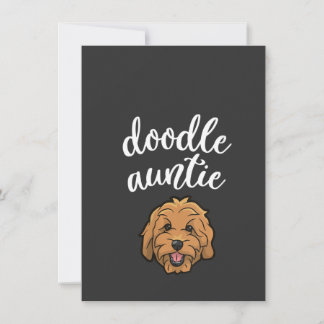 Convites Tia Goldendoodle Feminina  Tia Doodle Cachorro Fof