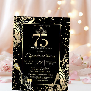 Convites Tiara Brilho Saltos Diamantes Espirais Aniversário