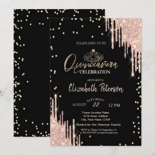 Convites Tiara, Brilhos de Diamantes Quinceañera