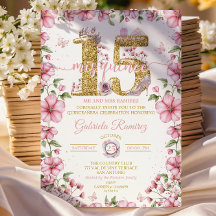 Tiaro Rosa Bege e Dourado Mis Quince Quinceañera