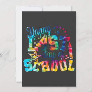 Convites tie dye Feliz último dia de aula
