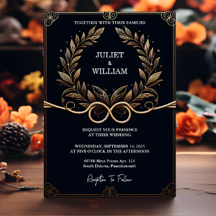 Convites Tie Floral Cute Rope Estamos De Casamento De Casan