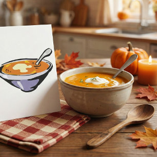 Convites Tigela de Sopa de Tomate com Colher