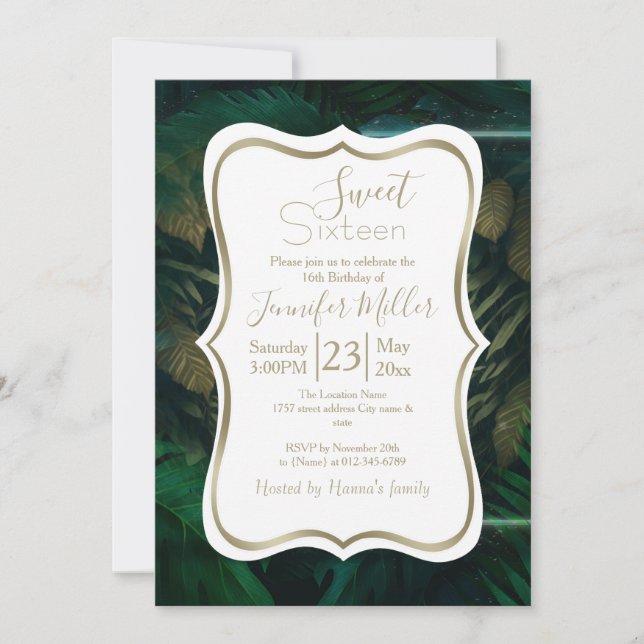 Convites Tiger hiding in Foliage               (Frente)