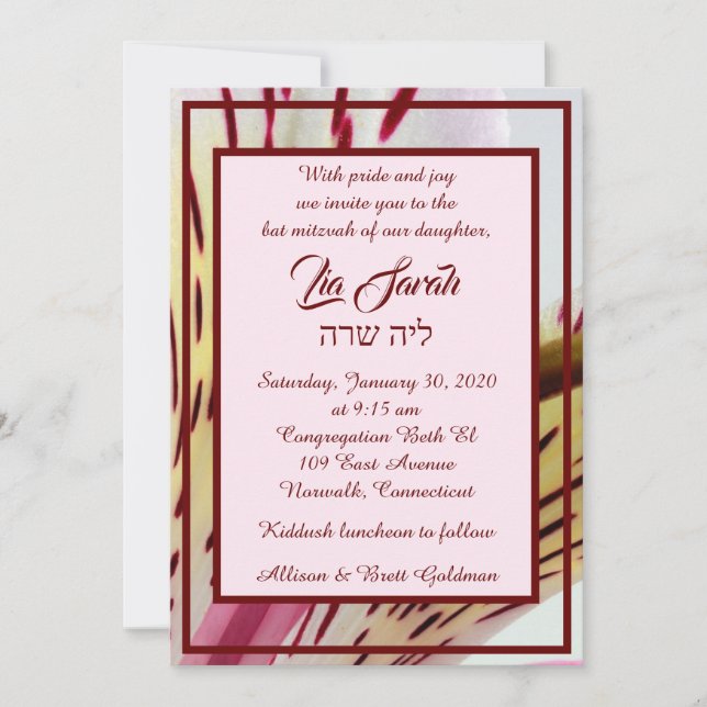 Convites Tiger Lily Invitation (Frente)